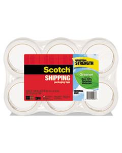 MMM3750G6 GREENER COMMERCIAL GRADE PACKAGING TAPE, 3" CORE, 1.88" X 49.2 YDS, CLEAR, 6/PACK