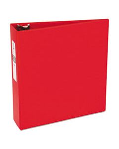 AVE03608 ECONOMY NON-VIEW BINDER WITH ROUND RINGS, 3 RINGS, 3" CAPACITY, 11 X 8.5, RED