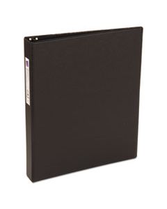 AVE04301 ECONOMY NON-VIEW BINDER WITH ROUND RINGS, 3 RINGS, 1" CAPACITY, 11 X 8.5, BLACK