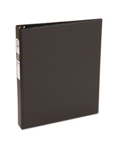 AVE03301 ECONOMY NON-VIEW BINDER WITH ROUND RINGS, 3 RINGS, 1" CAPACITY, 11 X 8.5, BLACK