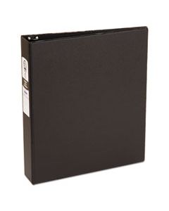 AVE03401 ECONOMY NON-VIEW BINDER WITH ROUND RINGS, 3 RINGS, 1.5" CAPACITY, 11 X 8.5, BLACK