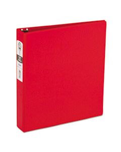 AVE03410 ECONOMY NON-VIEW BINDER WITH ROUND RINGS, 3 RINGS, 1.5" CAPACITY, 11 X 8.5, RED