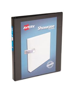 AVE19550 SHOWCASE ECONOMY VIEW BINDER WITH ROUND RINGS, 3 RINGS, 0.5" CAPACITY, 11 X 8.5, BLACK