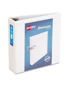 AVE19751 SHOWCASE ECONOMY VIEW BINDER WITH ROUND RINGS, 3 RINGS, 3" CAPACITY, 11 X 8.5, WHITE