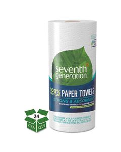 SEV13722 100% RECYCLED PAPER TOWEL ROLLS, 2-PLY, 11 X 5.4 SHEETS, 156 SHEETS/RL, 24 RL/CT