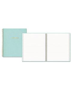 BLS100605 NOTEBOOK, 1 SUBJECT, MEDIUM/COLLEGE RULE, AQUA COVER, 10 X 8, 80 SHEETS