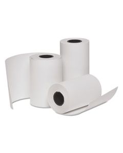 UNV35775 DELUXE DIRECT THERMAL PRINTING PAPER ROLLS, 3" X 85 FT, WHITE, 10/PACK