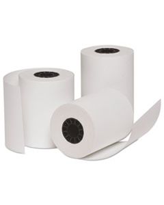 UNV35773 DELUXE DIRECT THERMAL PRINTING PAPER ROLLS, 3" X 128 FT, WHITE, 10/PACK