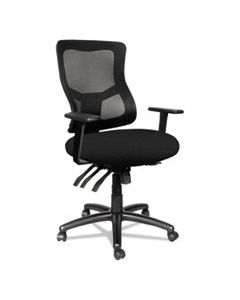 ALEELT4214M ALERA ELUSION II SERIES MESH MID-BACK MULTI-FUNCTION WITH SEAT SLIDE CHAIR, SUPPORTS UP TO 275 LBS, BLACK SEAT/BACK/BASE