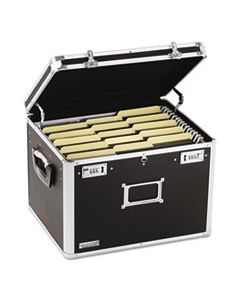 IDEVZ01008 LOCKING FILE CHEST WITH ADJUSTABLE FILE RAILS, LETTER/LEGAL FILES, 17.5" X 14" X 12.5", BLACK