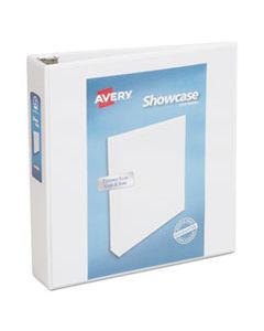 AVE19701 SHOWCASE ECONOMY VIEW BINDER WITH ROUND RINGS, 3 RINGS, 2" CAPACITY, 11 X 8.5, WHITE