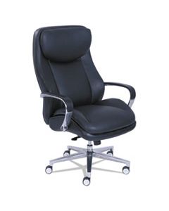 LZB48968 COMMERCIAL 2000 BIG AND TALL EXECUTIVE CHAIR, SUPPORTS UP TO 400 LBS., BLACK SEAT/BLACK BACK, SILVER BASE