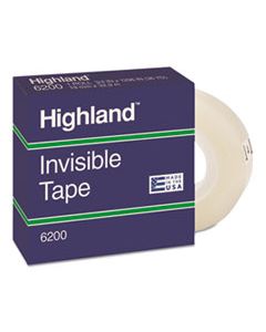 MMM6200341296 INVISIBLE PERMANENT MENDING TAPE, 1" CORE, 0.75" X 36 YDS, CLEAR