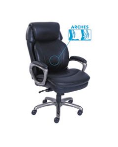 SRJ48965 COSSET HIGH-BACK EXECUTIVE CHAIR, SUPPORTS UP TO 275 LBS., BLACK SEAT/BLACK BACK, SLATE BASE