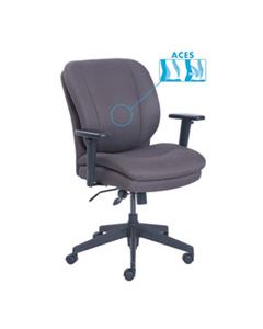 SRJ48967B COSSET ERGONOMIC TASK CHAIR, SUPPORTS UP TO 275 LBS., GRAY SEAT/GRAY BACK, BLACK BASE