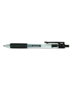 UNV39910 COMFORT GRIP RETRACTABLE GEL PEN, 0.7MM, BLACK INK, CLEAR/BLACK BARREL, 36/PACK