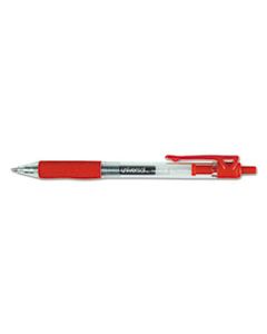 UNV39914 COMFORT GRIP RETRACTABLE GEL PEN, 0.7MM, RED INK, TRANSLUCENT RED BARREL, DOZEN