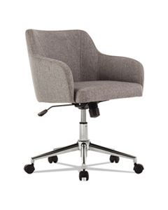 ALECS4251 ALERA CAPTAIN SERIES MID-BACK CHAIR, SUPPORTS UP TO 275 LBS., GRAY TWEED SEAT/GRAY TWEED BACK, CHROME BASE