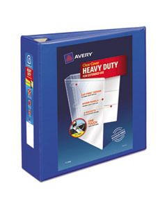 AVE79811 HEAVY-DUTY VIEW BINDER WITH DURAHINGE AND LOCKING ONE TOUCH EZD RINGS, 3 RINGS, 3" CAPACITY, 11 X 8.5, PACIFIC BLUE