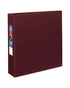 AVE79362 HEAVY-DUTY NON-VIEW BINDER WITH DURAHINGE AND LOCKING ONE TOUCH EZD RINGS, 3 RINGS, 2" CAPACITY, 11 X 8.5, MAROON