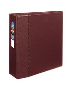 AVE79364 HEAVY-DUTY NON-VIEW BINDER WITH DURAHINGE AND LOCKING ONE TOUCH EZD RINGS, 3 RINGS, 4" CAPACITY, 11 X 8.5, MAROON