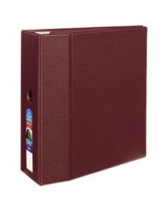 AVE79366 HEAVY-DUTY NON-VIEW BINDER WITH DURAHINGE AND LOCKING ONE TOUCH EZD RINGS, 3 RINGS, 5" CAPACITY, 11 X 8.5, MAROON