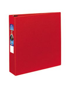 AVE79582 HEAVY-DUTY NON-VIEW BINDER WITH DURAHINGE AND LOCKING ONE TOUCH EZD RINGS, 3 RINGS, 2" CAPACITY, 11 X 8.5, RED