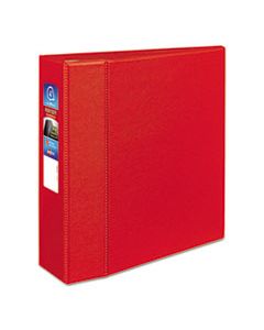 AVE79583 HEAVY-DUTY NON-VIEW BINDER WITH DURAHINGE AND LOCKING ONE TOUCH EZD RINGS, 3 RINGS, 3" CAPACITY, 11 X 8.5, RED