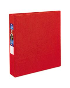AVE79585 HEAVY-DUTY NON-VIEW BINDER WITH DURAHINGE AND LOCKING ONE TOUCH EZD RINGS, 3 RINGS, 1.5" CAPACITY, 11 X 8.5, RED