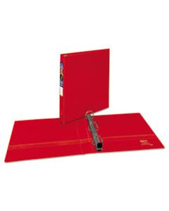 AVE79589 HEAVY-DUTY NON-VIEW BINDER WITH DURAHINGE AND LOCKING ONE TOUCH EZD RINGS, 3 RINGS, 1" CAPACITY, 11 X 8.5, RED