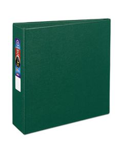 AVE79783 HEAVY-DUTY NON-VIEW BINDER WITH DURAHINGE AND LOCKING ONE TOUCH EZD RINGS, 3 RINGS, 3" CAPACITY, 11 X 8.5, GREEN