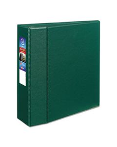 AVE79784 HEAVY-DUTY NON-VIEW BINDER WITH DURAHINGE AND LOCKING ONE TOUCH EZD RINGS, 3 RINGS, 4" CAPACITY, 11 X 8.5, GREEN