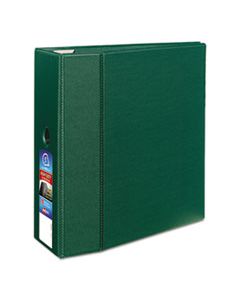 AVE79786 HEAVY-DUTY NON-VIEW BINDER WITH DURAHINGE AND LOCKING ONE TOUCH EZD RINGS, 3 RINGS, 5" CAPACITY, 11 X 8.5, GREEN