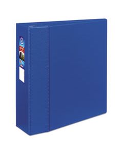 AVE79884 HEAVY-DUTY NON-VIEW BINDER WITH DURAHINGE AND LOCKING ONE TOUCH EZD RINGS, 3 RINGS, 4" CAPACITY, 11 X 8.5, BLUE