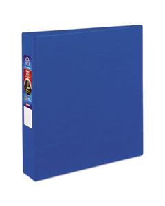 AVE79885 HEAVY-DUTY NON-VIEW BINDER WITH DURAHINGE AND LOCKING ONE TOUCH EZD RINGS, 3 RINGS, 1.5" CAPACITY, 11 X 8.5, BLUE