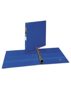 AVE79889 HEAVY-DUTY NON-VIEW BINDER WITH DURAHINGE AND LOCKING ONE TOUCH EZD RINGS, 3 RINGS, 1" CAPACITY, 11 X 8.5, BLUE