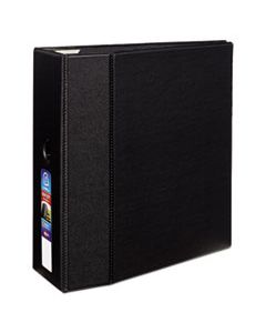 AVE79986 HEAVY-DUTY NON-VIEW BINDER WITH DURAHINGE AND LOCKING ONE TOUCH EZD RINGS, 3 RINGS, 5" CAPACITY, 11 X 8.5, BLACK