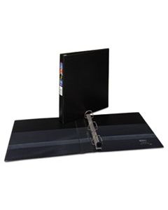 AVE79989 HEAVY-DUTY NON-VIEW BINDER WITH DURAHINGE AND LOCKING ONE TOUCH EZD RINGS, 3 RINGS, 1" CAPACITY, 11 X 8.5, BLACK