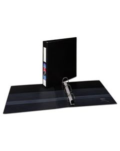 AVE79991 HEAVY-DUTY NON-VIEW BINDER WITH DURAHINGE AND LOCKING ONE TOUCH EZD RINGS, 3 RINGS, 1.5" CAPACITY, 11 X 8.5, BLACK