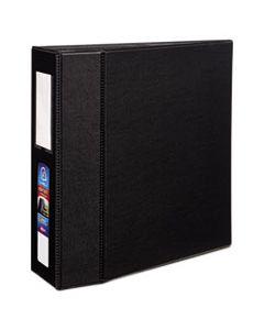 AVE79994 HEAVY-DUTY NON-VIEW BINDER WITH DURAHINGE AND LOCKING ONE TOUCH EZD RINGS, 3 RINGS, 4" CAPACITY, 11 X 8.5, BLACK