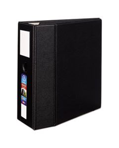 AVE79996 HEAVY-DUTY NON-VIEW BINDER WITH DURAHINGE AND LOCKING ONE TOUCH EZD RINGS, 3 RINGS, 5" CAPACITY, 11 X 8.5, BLACK