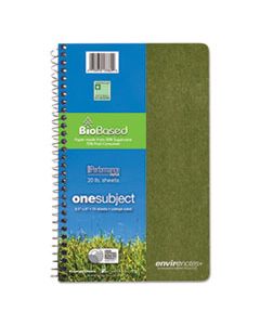 ROA13360 ENVIRONOTES BIOBASED NOTEBOOK, 1 SUBJECT, MEDIUM/COLLEGE RULE, ASSORTED EARTHTONES COVERS, 9.5 X 6, 70 SHEETS