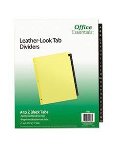 AVE11483 PREPRINTED BLACK LEATHER TAB DIVIDERS, 25-TAB, LETTER