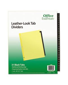 AVE11485 PREPRINTED BLACK LEATHER TAB DIVIDERS, 31-TAB, LETTER