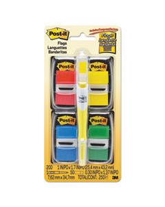 MMM680RYBGVA PAGE FLAG VALUE PACK, ASSORTED, 200 1" FLAGS + HIGHLIGHTER WITH 50 1/2" FLAGS