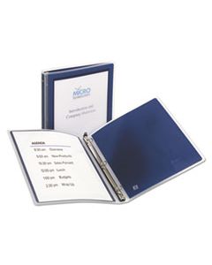 AVE15766 FLEXI-VIEW BINDER WITH ROUND RINGS, 3 RINGS, 0.5" CAPACITY, 11 X 8.5, NAVY BLUE