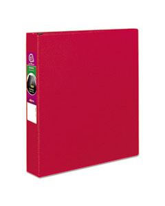 AVE27202 DURABLE NON-VIEW BINDER WITH DURAHINGE AND SLANT RINGS, 3 RINGS, 1.5" CAPACITY, 11 X 8.5, RED