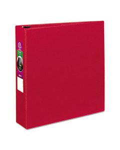 AVE27203 DURABLE NON-VIEW BINDER WITH DURAHINGE AND SLANT RINGS, 3 RINGS, 2" CAPACITY, 11 X 8.5, RED