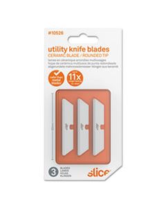 SLI10526 SAFETY UTILITY KNIFE BLADES, ROUNDED TIP, CERAMIC ZIRCONIUM OXIDE, 3/PACK