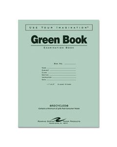 ROA77509 GREEN BOOKS EXAM BOOK, WIDE/LEGAL RULE, 11 X 8.5, WHITE, 8 SHEETS